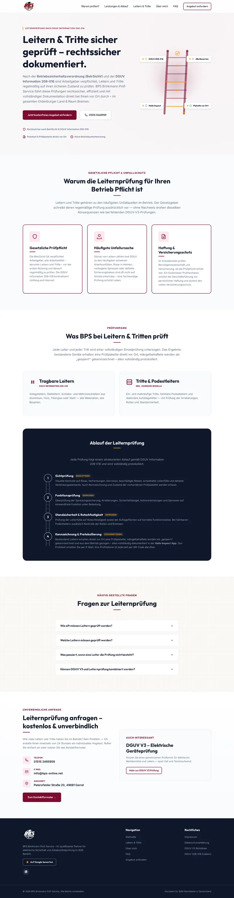 BPS Brinkmann Prüf-Service Website
